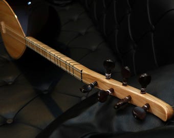 Erasaz Handmade Long Neck Turkish Saz, Quality Maple Wood Turkish Saz Baglama