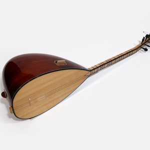 Baglama Saz a collo corto fatto a mano in legno di ginepro