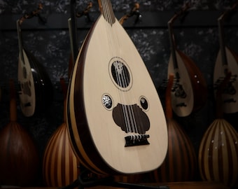 Handmade Turkish Acoustic Oud, Cherry Wood and Linden Wood, Handcrafted Lute, Beginner Level Oud, Oud Instrument