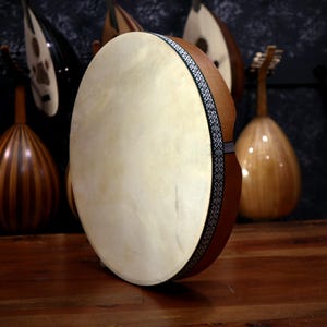 Schapenvacht Bendir 14,3' Etnisch Muziek Frame Drum Hout Turks Bendir Def Daf Percussie Erbeni Erbane Habibi