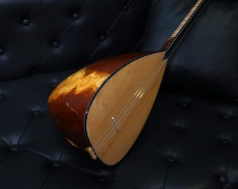 Custom 2012 Pro Carved Mulberry Long Neck Saz, Handmade - Erasaz Acoustic Baglama Saz - Erasaz Collection - High-End Sound!