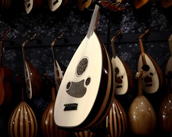 Handmade Turkish Acoustic Oud, Cherry Wood and Linden Wood, Handcrafted Lute, Beginner Level Oud, Oud Instrument