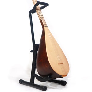 Carved Mulberry Wood Kopuz Saz - Darkened - Kopuz - Cura