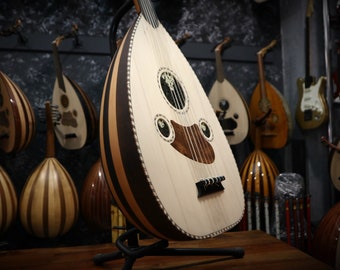 Handmade Turkish Acoustic Oud, Cherry Wood and Linden Wood, Handcrafted Lute, Beginner Level Oud, Oud Instrument