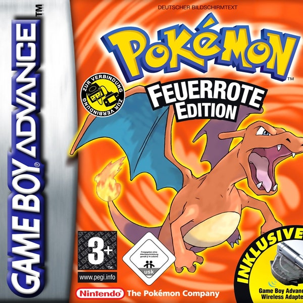 Pokemon Feuerrote Edition Video Game Case - Nintendo Gameboy and DS Replacement Cases/Cases - Collector's Case, Protective Cover / Datei