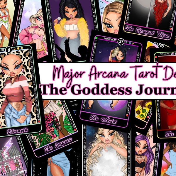 Tarot for beginners, The Goddess Journey Tarot, Includes a 75 page guidebook, inner child healing, shadow work, Divination, Goddess tarot