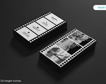 Photography Business Card Template, Photographer business card design, Canva Template, Vertical Business Card, Marketing Brochure