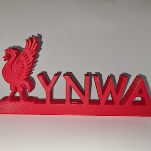 Liverbird LFC Plaque, YNWA Shelf Display Custom. Liverpool FC Gift.