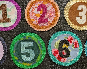 Birthday badges - age badges - personalized badges - party gift - age celebration - pin badge