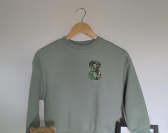 Handmade, personalised number and letter jumpers - age/birthday gifts, keepsake, milestone sweatshirt