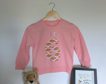Handmade, personalised number and letter jumpers - age/birthday gifts, keepsake, milestone sweatshirt