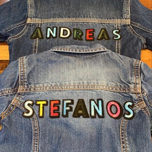 Personalized Kids Denim Jacket: Custom Name Jacket