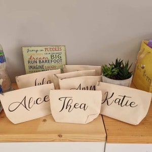 Personalised Make Up Bag, Canvas Bag, Personalised, Gift Idea