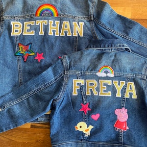 Personalised Kids Denim Jacket, Kids Personalised Jacket, Custom Jacket, Kids Clothing, Unisex Jacket, Denim Jacket, Customised Name