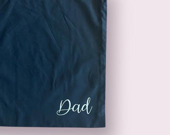 Personalized Black Cotton Tote Bag: Rose Gold Script, Custom Shopping Bag
