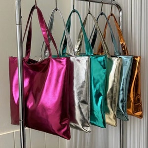 victoria secret silver tote bag