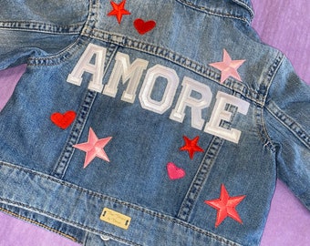 Personalised Kids Denim Jacket, Personalised Jacket, Kids Clothing, Customised Jacket