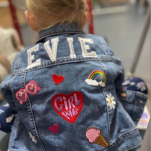 Personalised Kids Denim Jacket, Name Jacket, Personalised Denim Jacket, Kids Jacket, Personalised