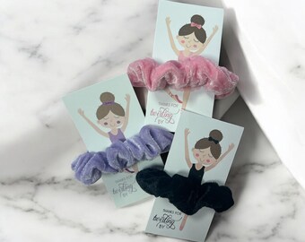 Hair Scrunchie, Ballet, Bridal, Gift Bag Part Idea, Velvet Hair Scrunchie, Gift