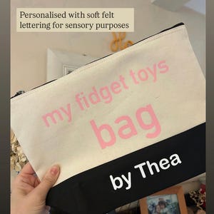 Personalized Fidget Toy Bag: Soft Cotton Sensory Pouch