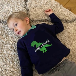 Personalised Jumper, Dinosaur, Personalised Kids Jumper, Dino, Gift Idea,