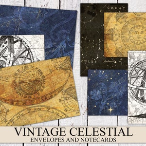 Mystic Celestial Journal Kit, Blank & Lined Page, Collage Sheets