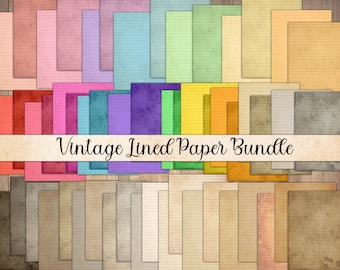 Paquete de papel rayado con fondo desgastado, efímera de diario basura, grunge, pastel, colores llamativos, antiguo, corte vintage, descarga instantánea