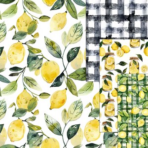 Seamless Watercolor Lemon Background Images, Repeating Pattern, Fruit ...