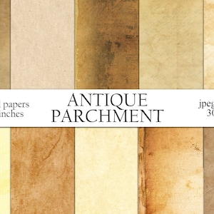 Digital Antique Parchment Paper, Vintage Junk Journal, Old Paper, Printable Craft Kit, Ephemera, Collage, Fussy Cut, Printable Craft
