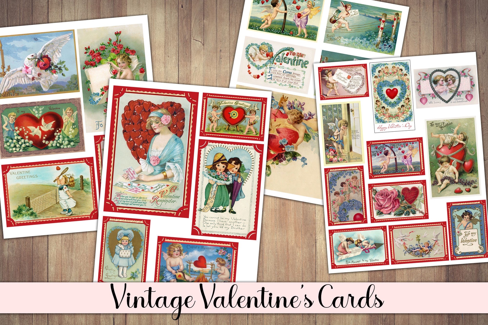 Valentines Scraps, Vintage Valentine Animals, Valentine Images, Printable  Stickers, Scrapbook, Junk Journal, Die Cut 2810 