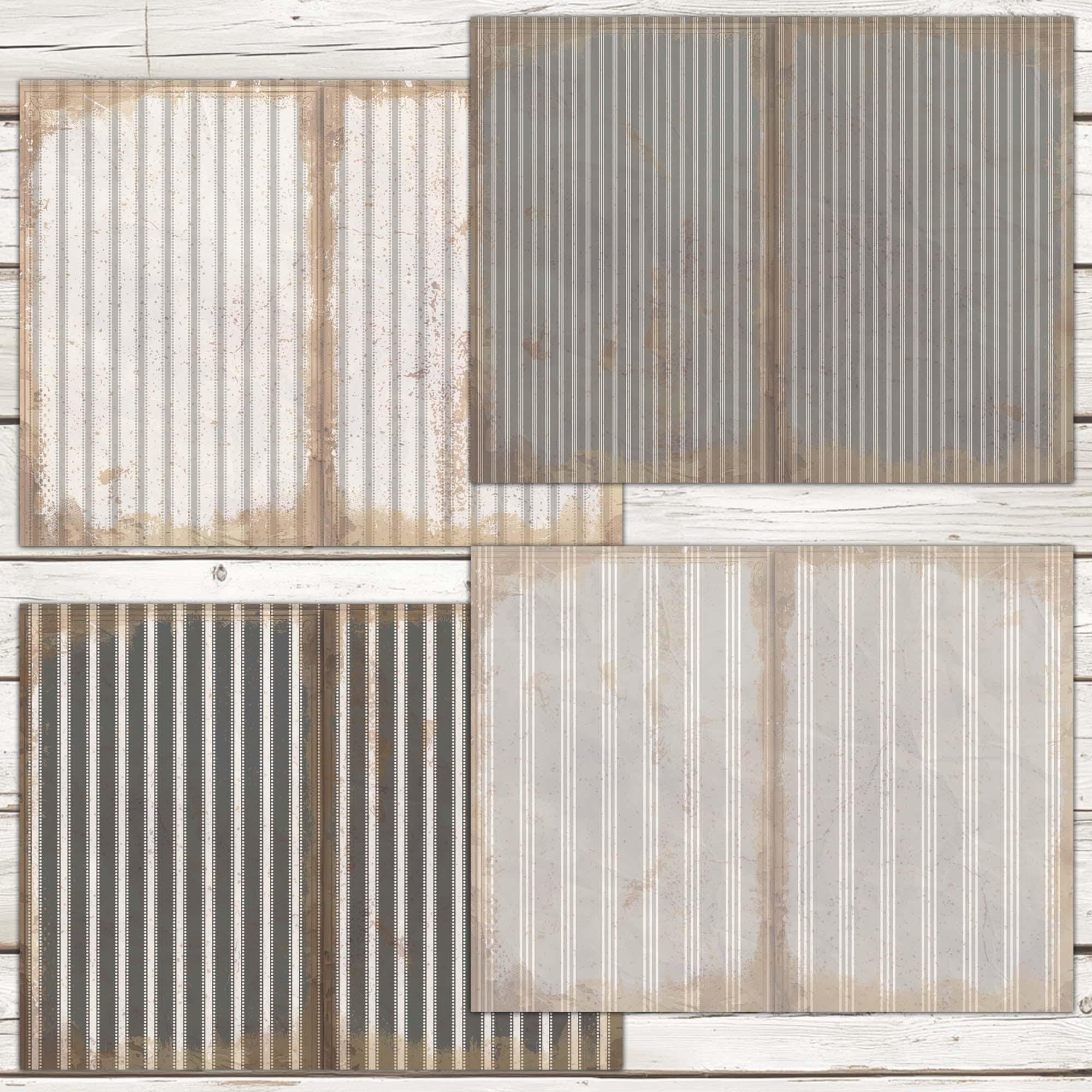 Vintage Ticking Stripe Junk Journal Paper: Black & White Ephemera ...