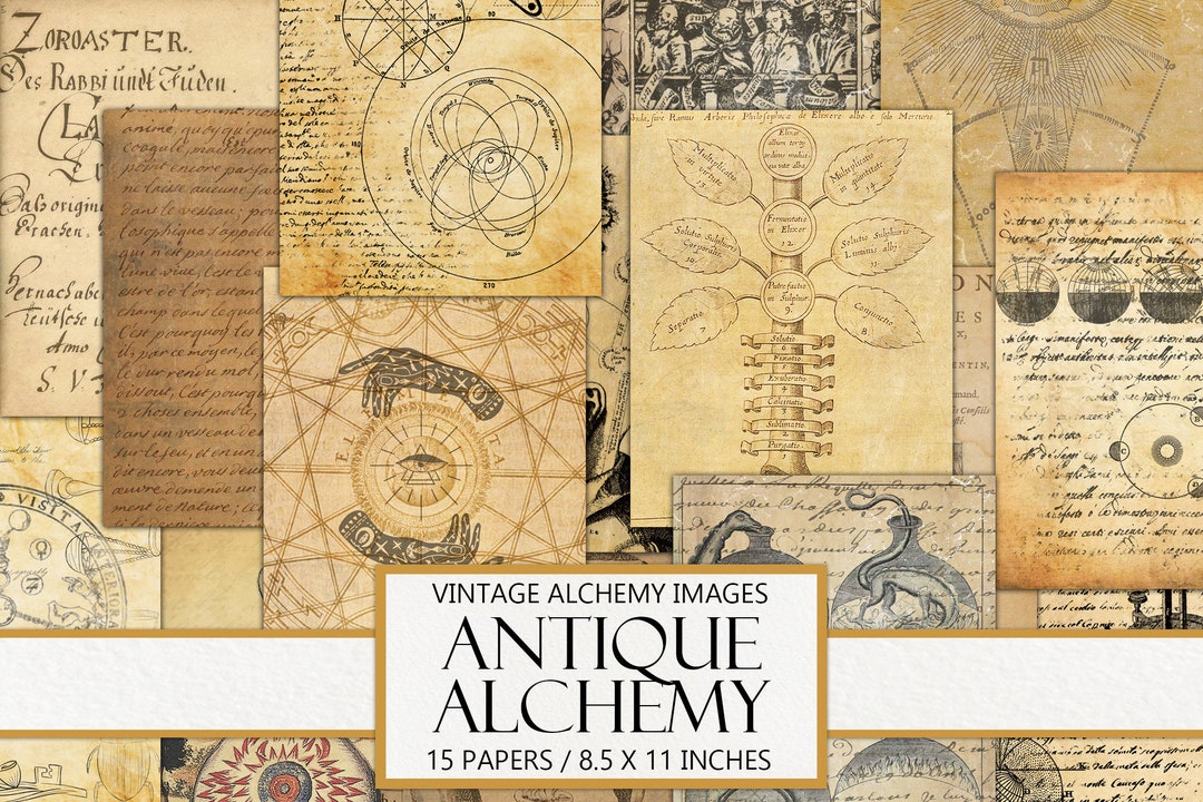 Antique Alchemy Junk Journal Paper Authentic Vintage Old Etsy