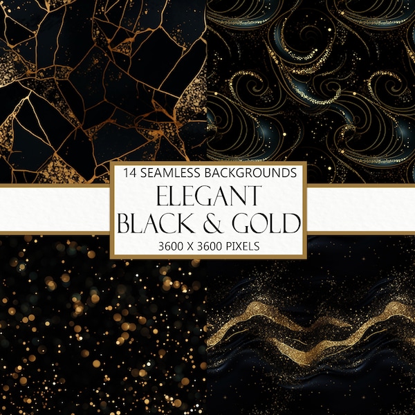 Black and Gold Wallpaper - Etsy