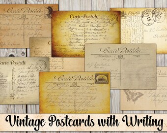 Printable Vintage Postcards: Junk Journal Ephemera (Instant Download)