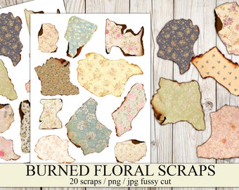 Retales de papel floral quemado: Efímeras de diario basura (Descarga digital)