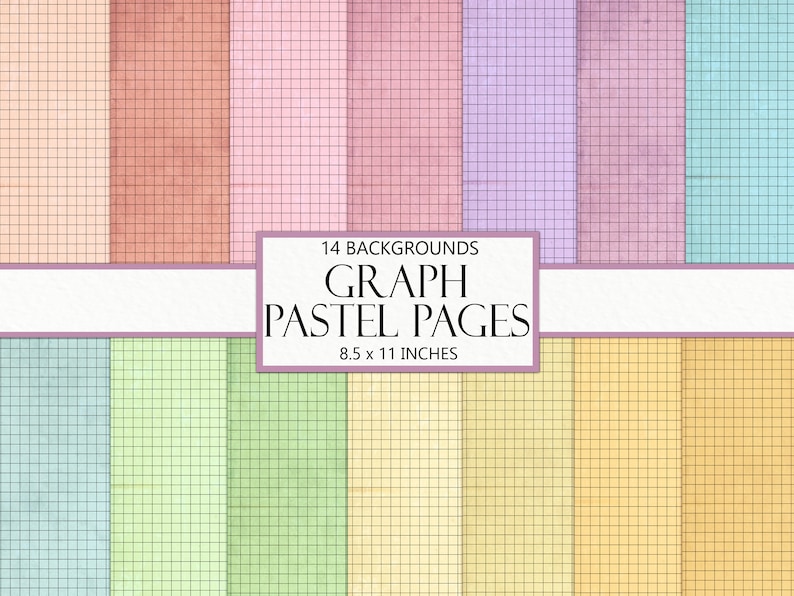 Pastel Graph Paper: Vintage Scrapbook Ephemera (digital Download) - Etsy
