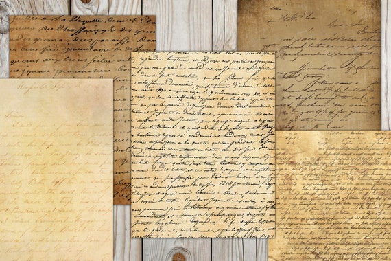 Junk Journal, Handwritten, Old Letters, Vintage, Antique, Ephemera