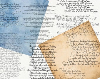 Vintage Poetry Overlays: Klassische Literatur Texturen (Digitaler Download)