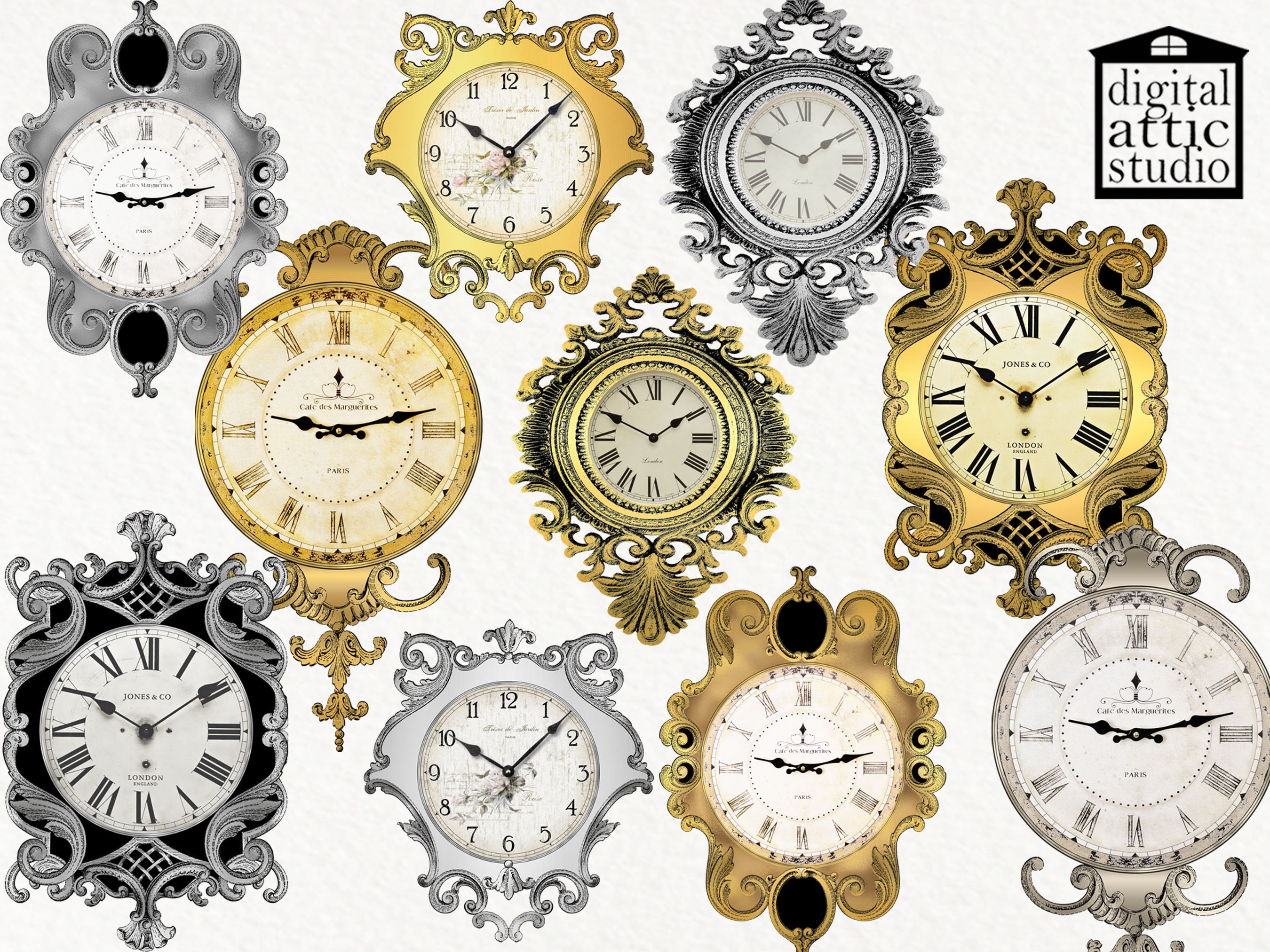 Welby Clock Winding Down Clipart