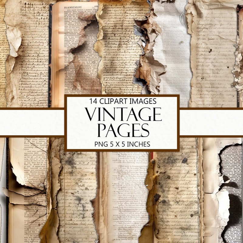 Antique Book Pages - Etsy