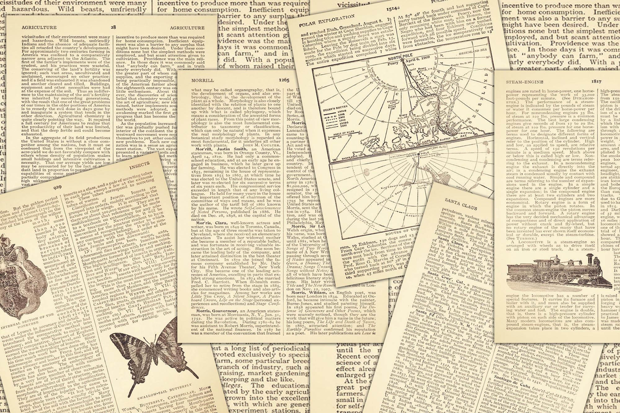 Printable Vintage Papers Encyclopedia Pages Antique Junk Etsy