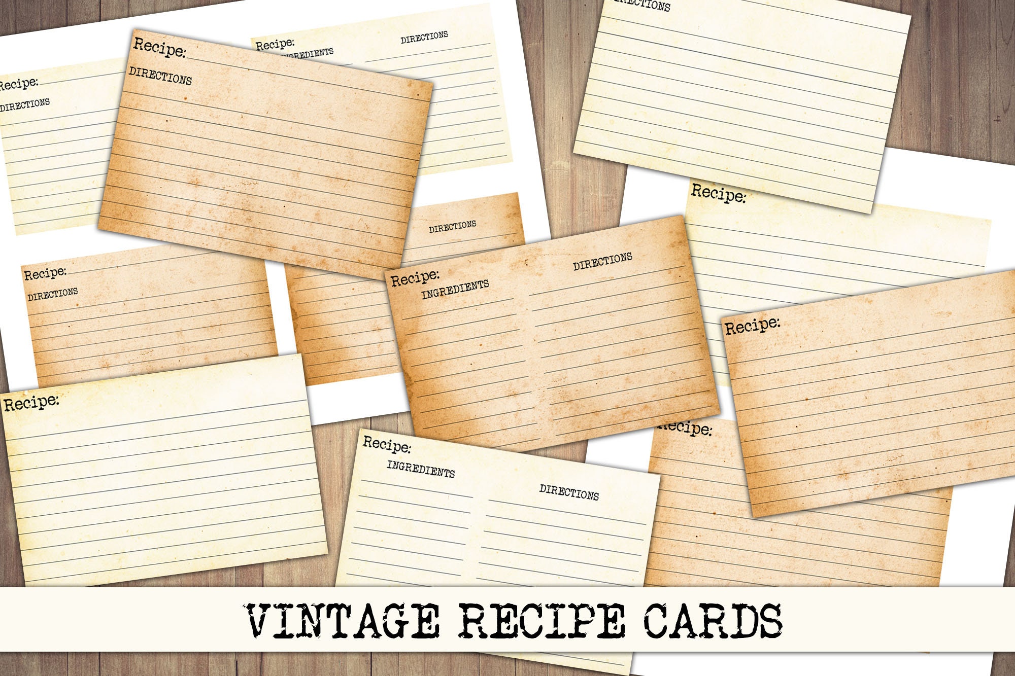 Editable Recipe Card Divider Template Printable Index Card Size