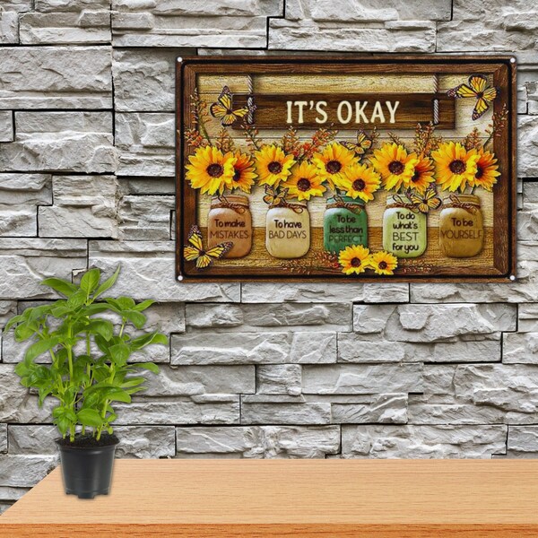 Sunflower Kitchen Sign Etsy