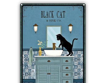 Blechschild Mit Cavalier King Charles Spaniel Motiv, 20x30 Cm – 'Wash Your Paws', Für Badezimmer Oder Küche