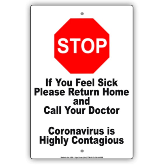 Stop If You Feel Sick Sign | Etsy