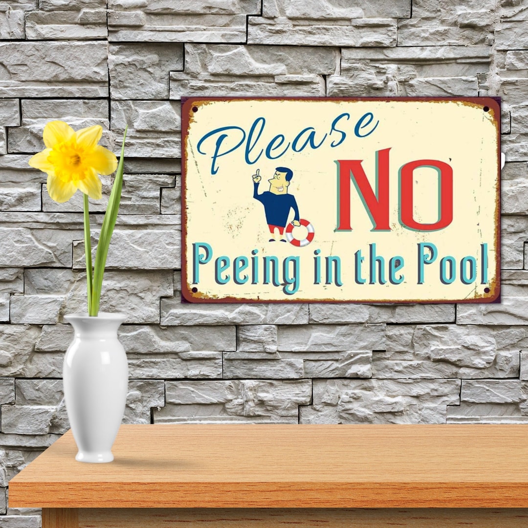 Funny Pool Sign Pool Rules for Drinkers and Dummies Rustic Metal Sign