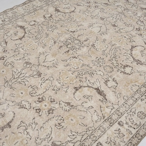 Old Rug - Area Wool Rug - Oushak Rug - Neutral Rug - Persian Rug - Malayer Rug - Mahal Rug - Turkish Rug - Tabriz Rug - Antique Rug