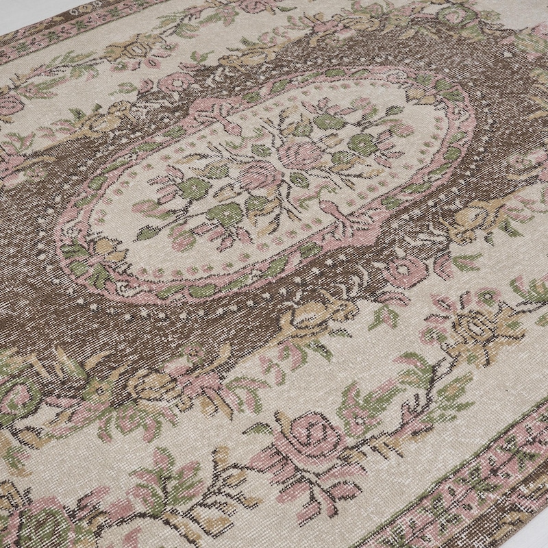 Pink Aubusson Wool Rug - Etsy