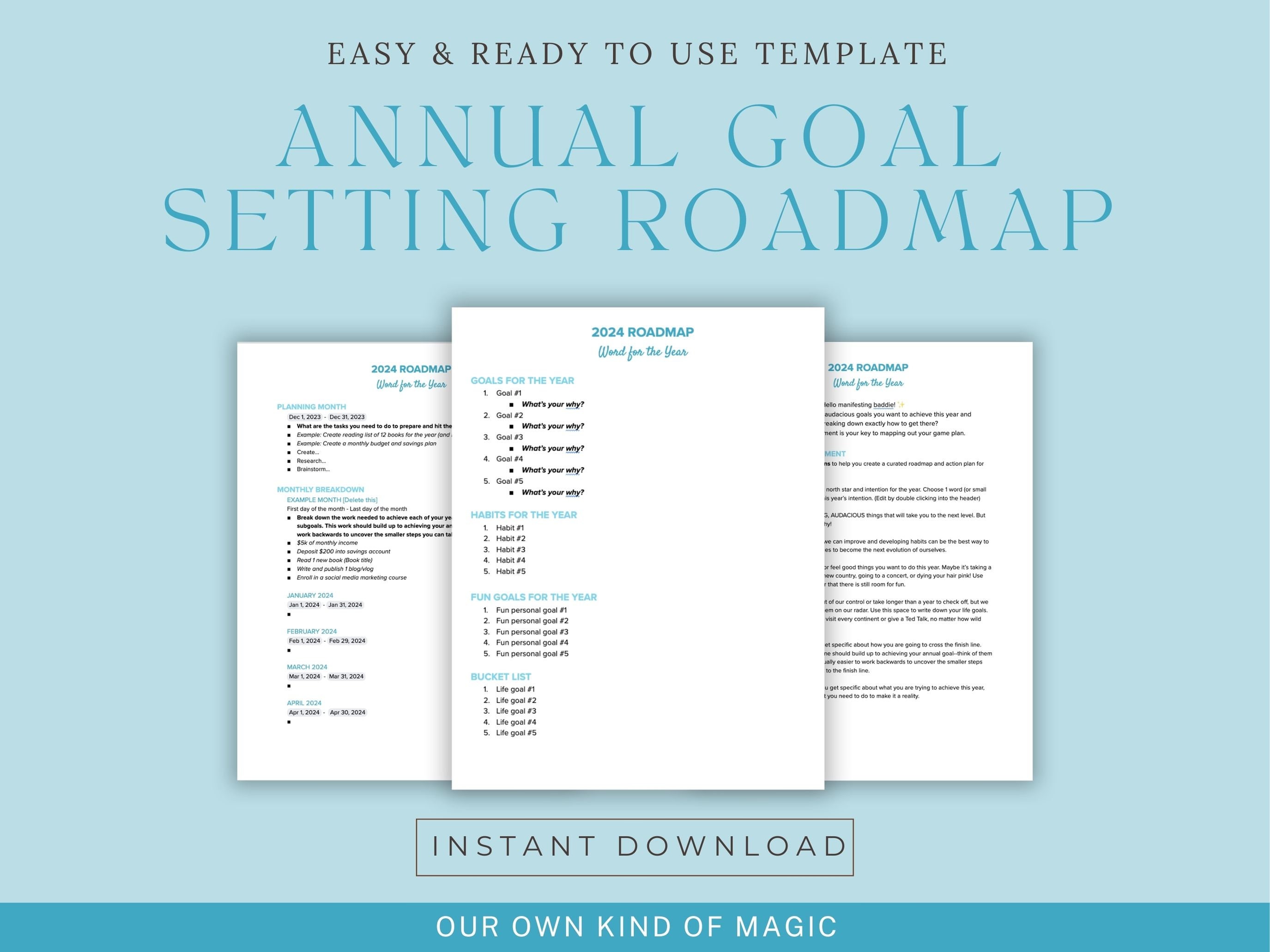 Educational Goal Setting Roadmap Template