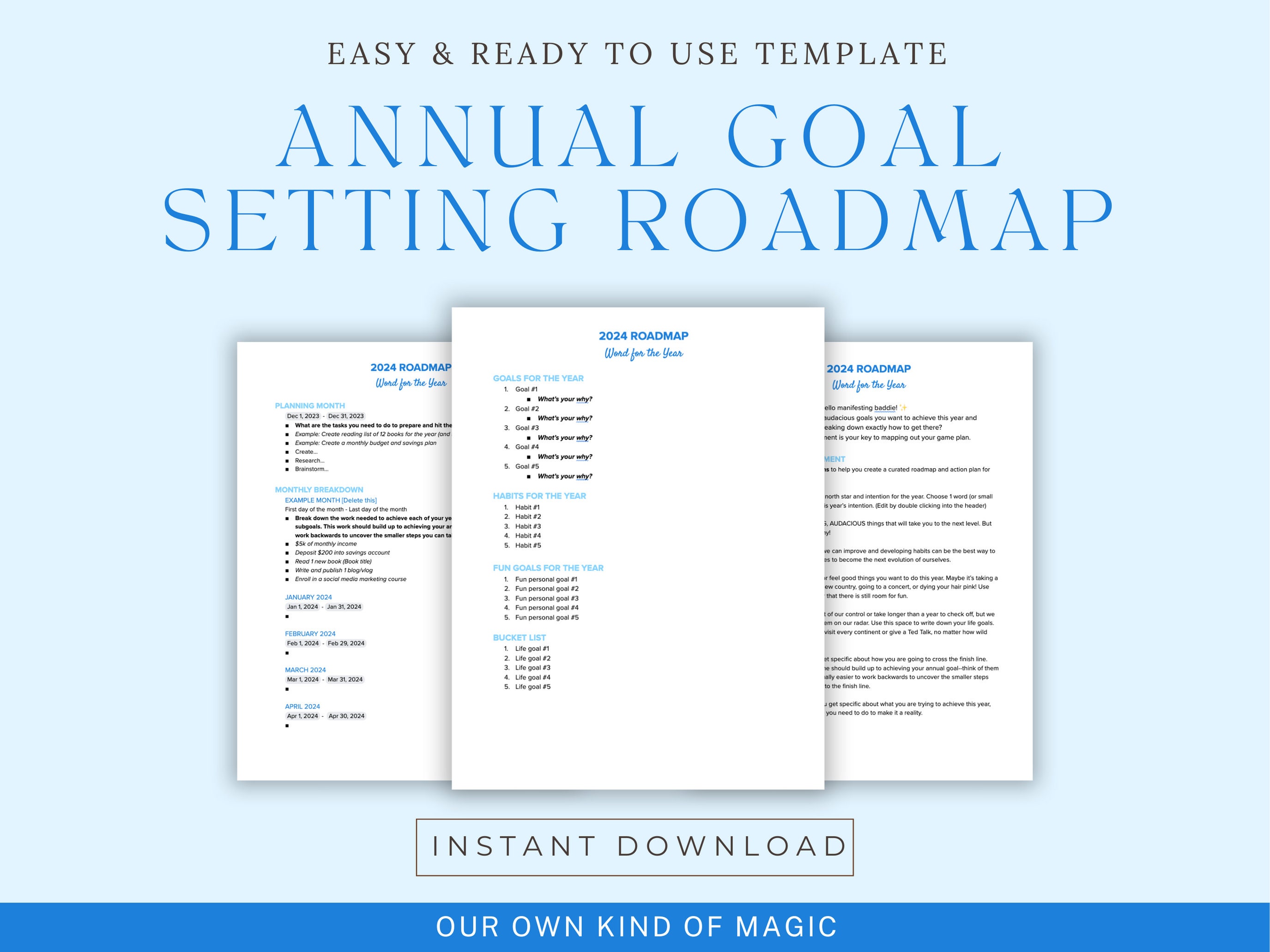 Career Advancement Goal Setting Template
